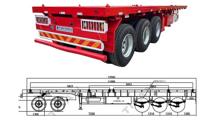 40ft Flatbed Trailer Ideas |  Semi Flatbed Trailer for Sale in Madagascar