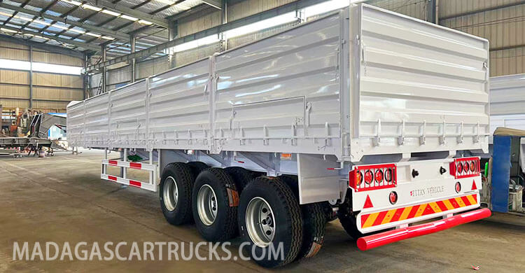 3 Axle Side Wall Grain Trailer for Sale in Madagascar