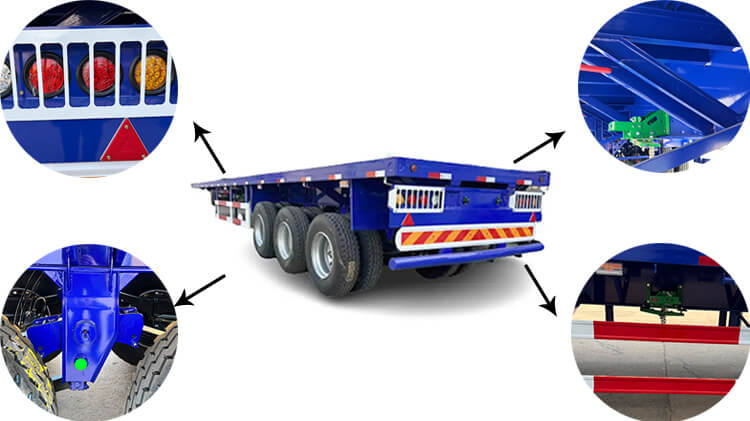 Flatbed Trailer | Flatbed Semi Trailer | Container Trailer for Sale in Madagascar