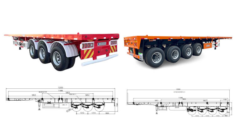 Flatbed Trailer | Flatbed Semi Trailer | Container Trailer for Sale in Madagascar