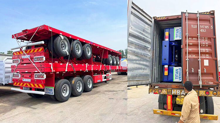 Flatbed Trailer | Flatbed Semi Trailer | Container Trailer for Sale in Madagascar