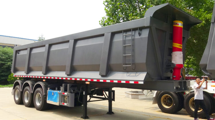 3 Axle End Dump Trailer for Sale in Madagascar