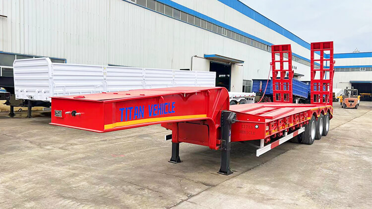 3 Axle 80ton Low Bed Trailer for Sale in Madagascar