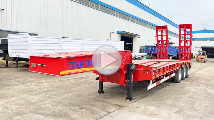 3 Axle 80ton Low Bed Trailer for Sale in Madagascar