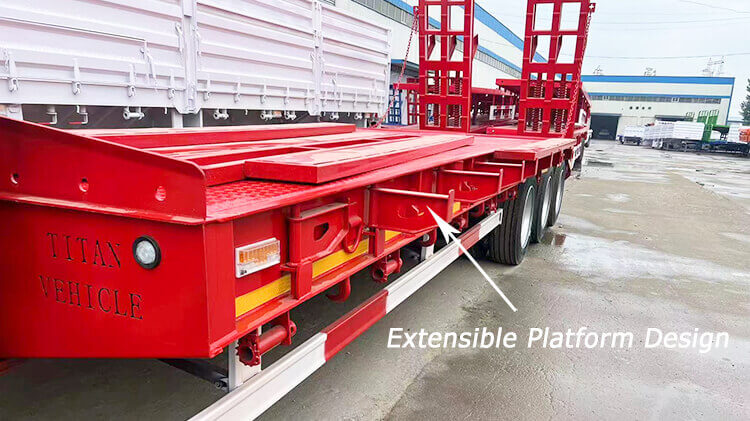 3 Axle 80ton Low Bed Trailer for Sale in Madagascar