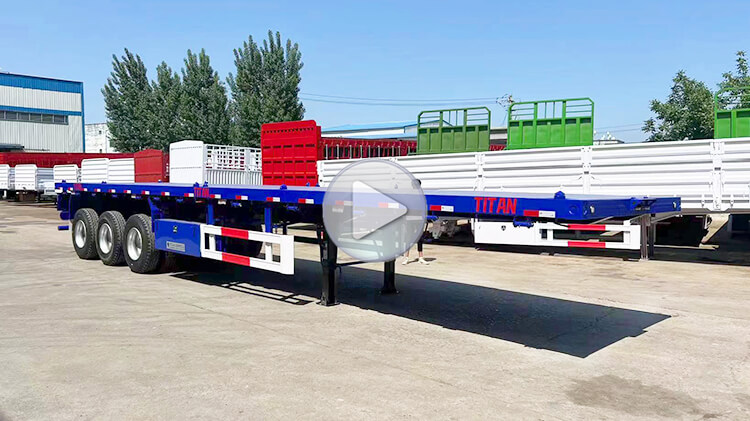 3 Axle 40ft Flatbed Trailer for Sale in Madagascar