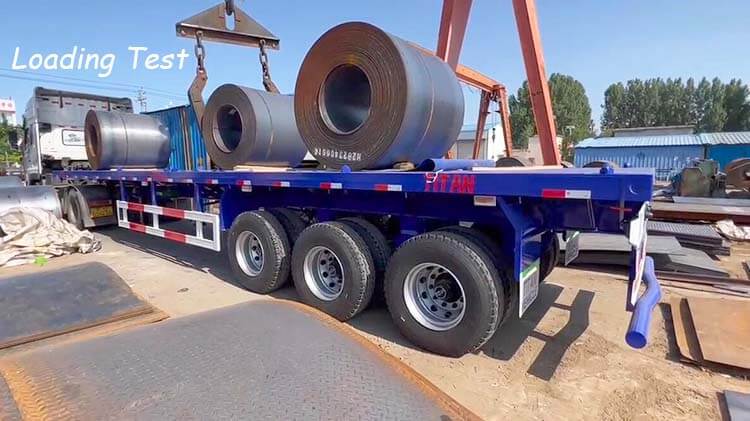 3 Axle 40ft Flatbed Trailer for Sale in Madagascar