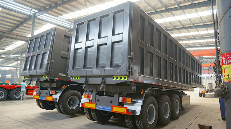 3 Axle 35cbm Dump Semi Trailer for Sale in Madagascar