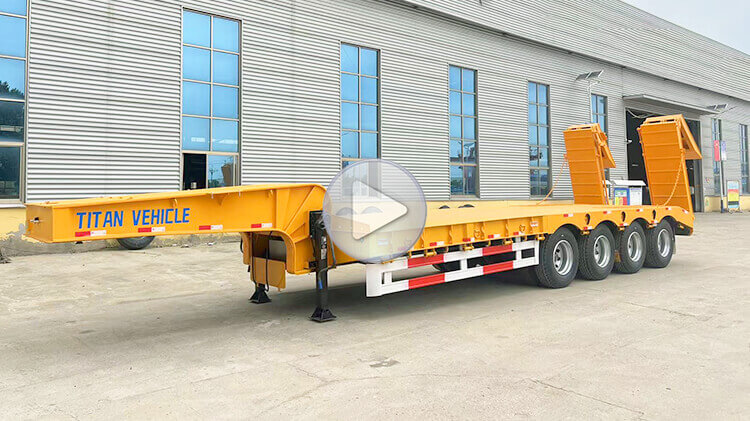 4 Axle Hydraulic Lowbed Trailer for Sale in Madagascar