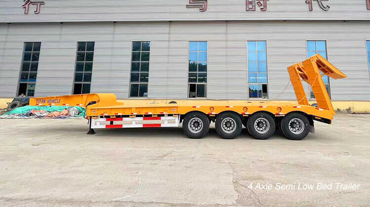 4 Axle Hydraulic Lowbed Trailer for Sale in Madagascar