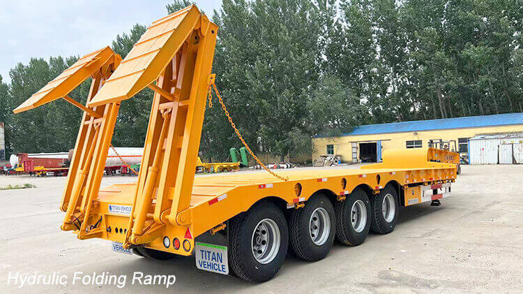 4 Axle Hydraulic Lowbed Trailer for Sale in Madagascar