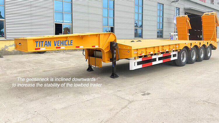 4 Axle Hydraulic Lowbed Trailer for Sale in Madagascar