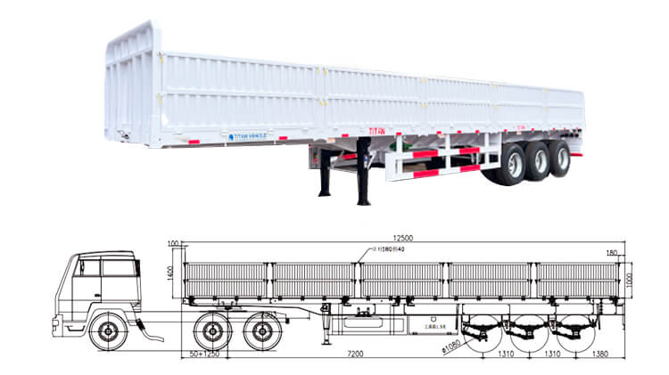 3 Axle Drop Side Trailer for Sale in Toamasina Madagascar