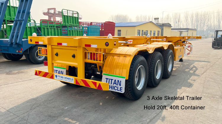 3 Axle 40ft Skeletal Container Trailer for Sale in Madagascar