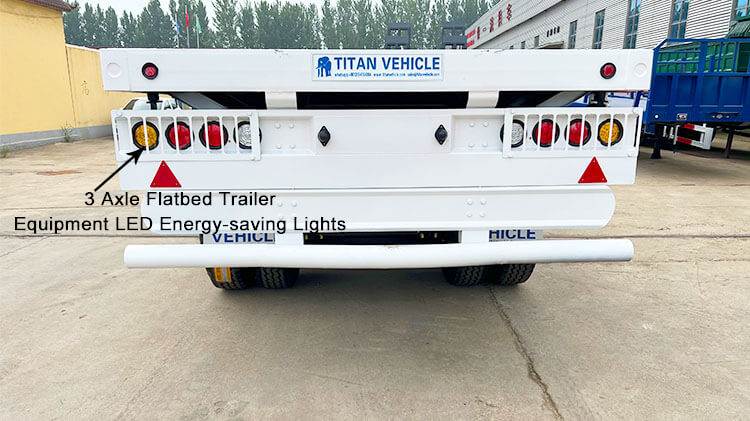 3 Axle 60ton Flat Bed Semi Trailer for Sale in Madagascar