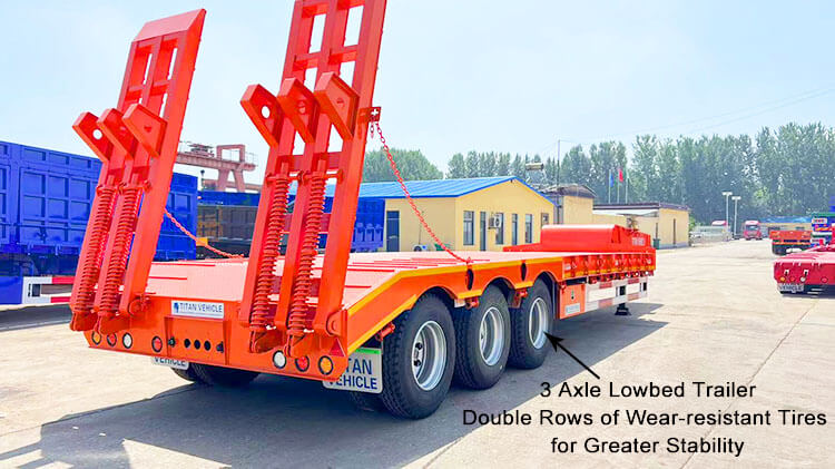 60Ton 3 Axle Lowbed Trailer Truck for Sale in Madagascar