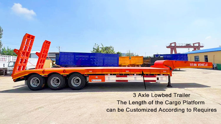 60Ton 3 Axle Lowbed Trailer Truck for Sale in Madagascar