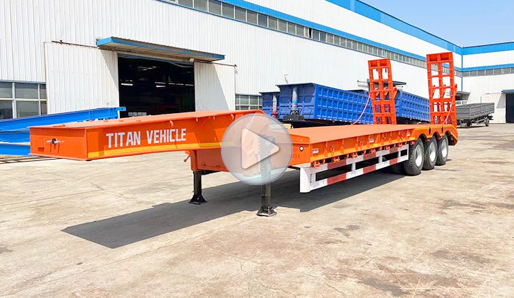 60Ton 3 Axle Lowbed Trailer Truck for Sale in Madagascar