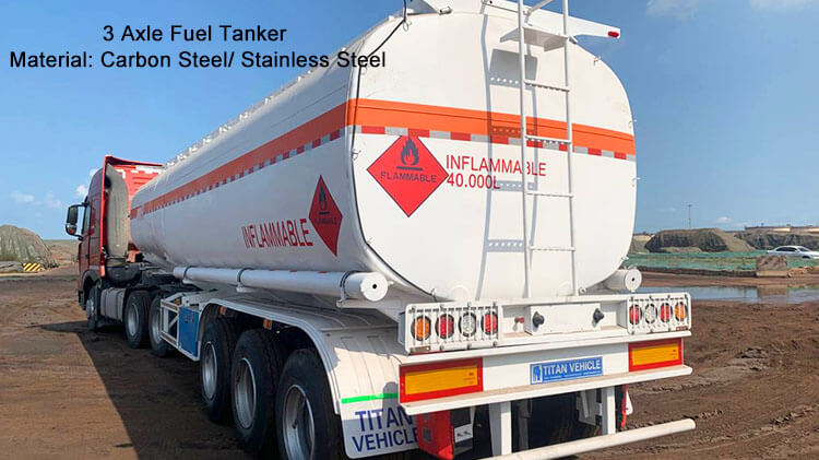 30000-60000 Liters Diesel Petrol Gasoline Tanker Trailers for Sale in Madagascar