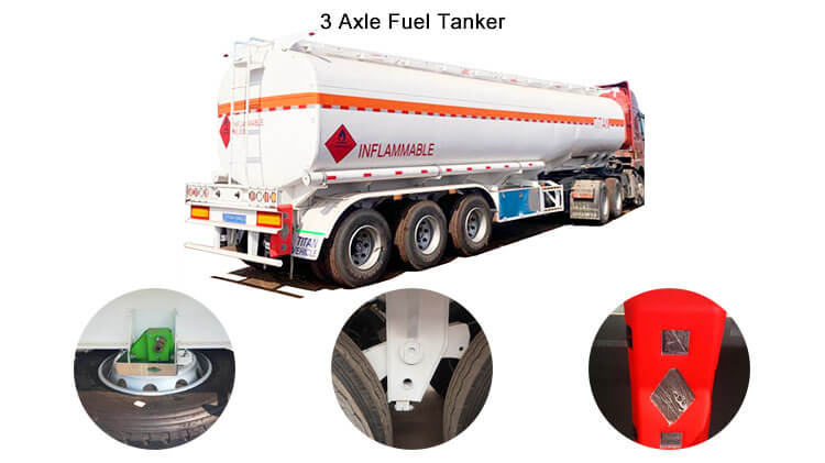 30000-60000 Liters Diesel Petrol Gasoline Tanker Trailers for Sale in Madagascar