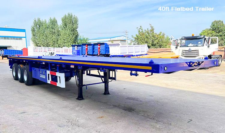 Flat Bed Semi Trailer | 40 Feet Flatbed Semi Trailer for Sale in Madagascar