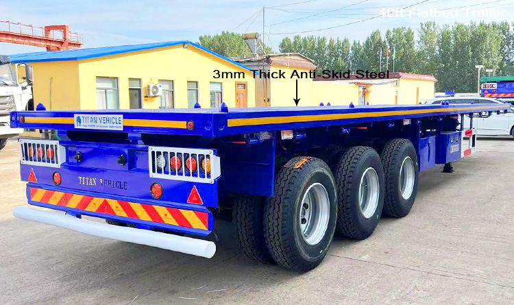 Flat Bed Semi Trailer | 40 Feet Flatbed Semi Trailer for Sale in Madagascar