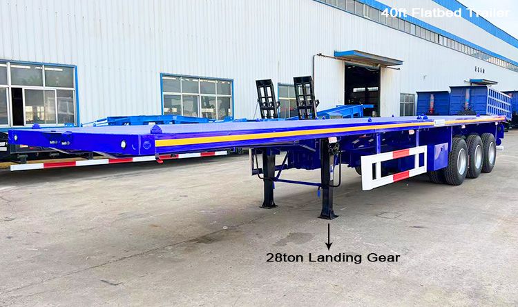 Flat Bed Semi Trailer | 40 Feet Flatbed Semi Trailer for Sale in Madagascar