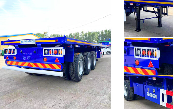 Flat Bed Semi Trailer | 40 Feet Flatbed Semi Trailer for Sale in Madagascar